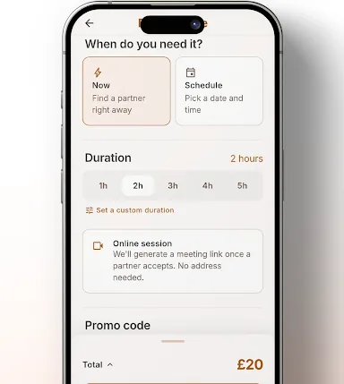 Confirming a booking and paying in the Pluto app