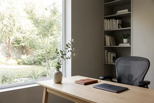 A calm yoga space set up for a wellness session